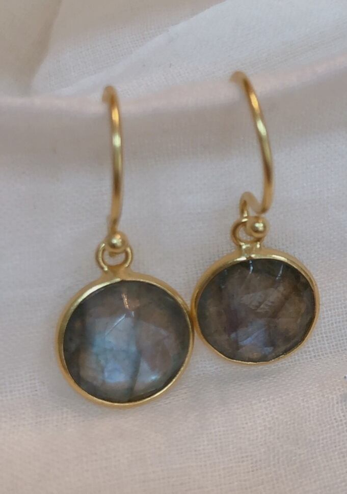 天然石ラブラドライトピアス round | destinations