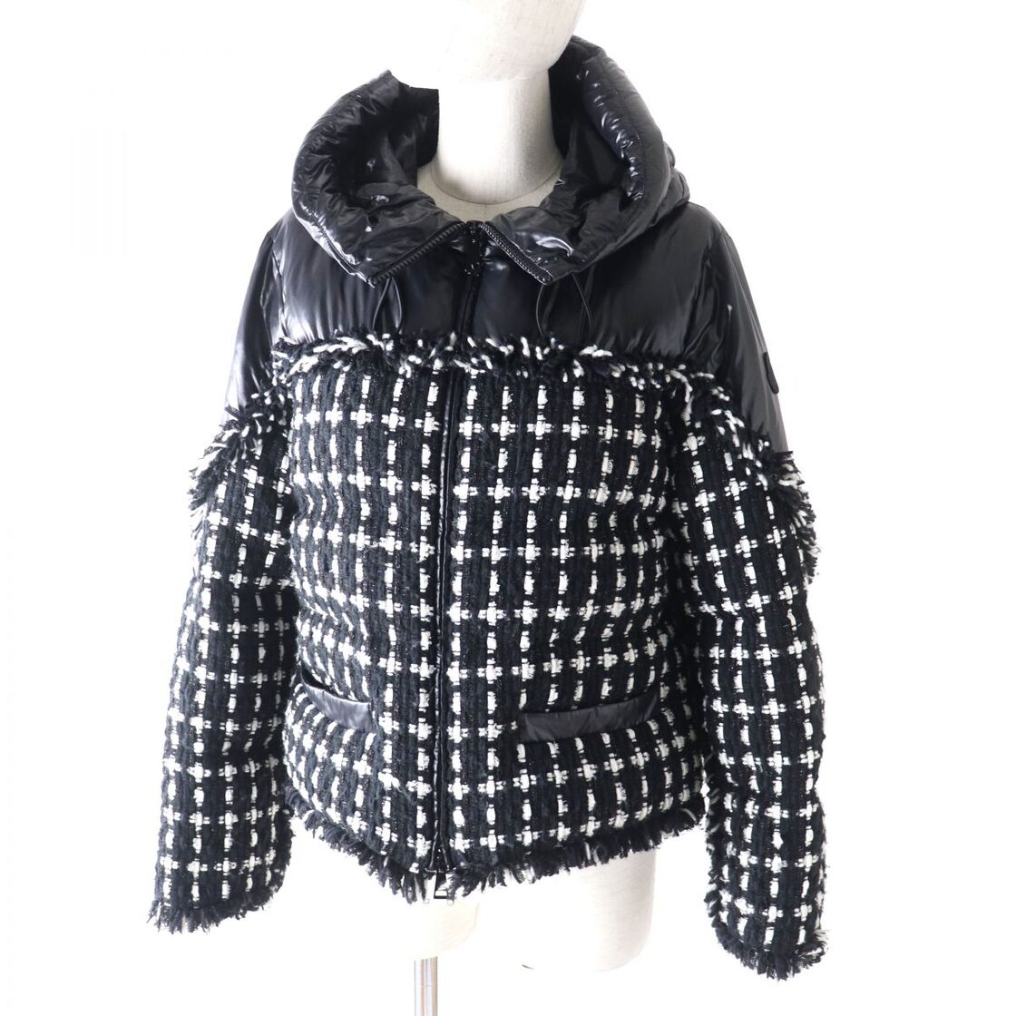 極美☆正規 MONCLER モンクレール 21-22AW GINAVELLE ツイード切替 ZIP  
