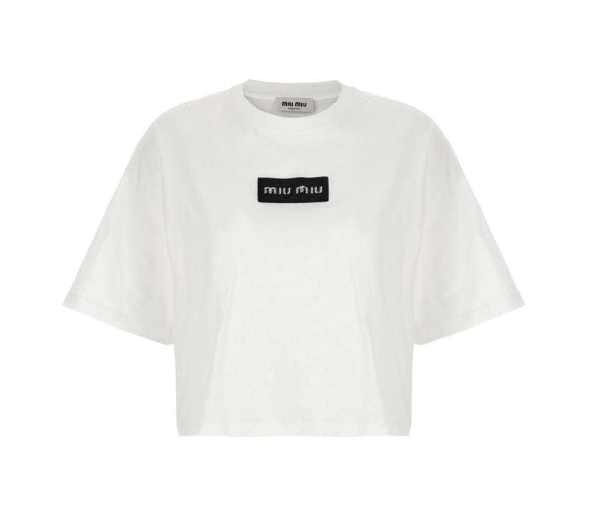Miu Miu White Cotton Oversize T-Shirt | No Select