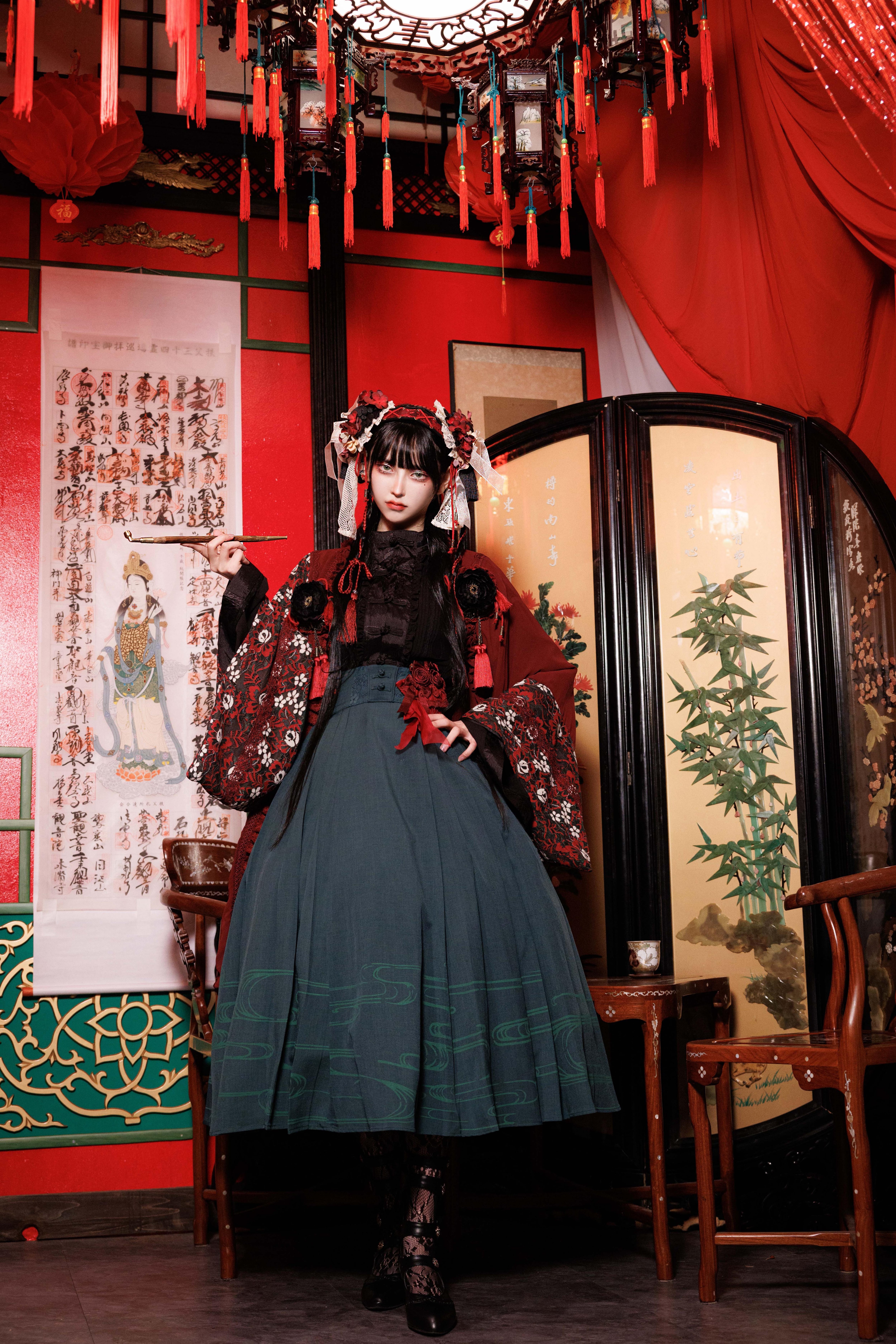 星箱works チャイナ 藤花集 ワンピース お団子クリップ 星箱 星箱works チャイナ 藤花集 ワンピース お団子クリップ 星箱