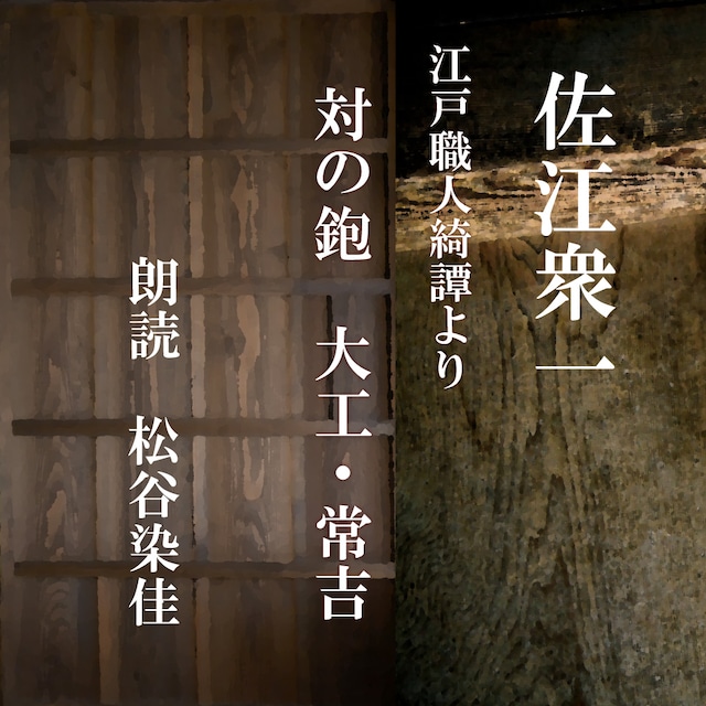 ［ 朗読 CD ］対の鉋　大工・常吉 江戸職人綺譚より  ［著者：佐江衆一]  ［朗読：松谷染佳］ 【CD2枚】 全文朗読 送料無料 文豪 オーディオブック AudioBook