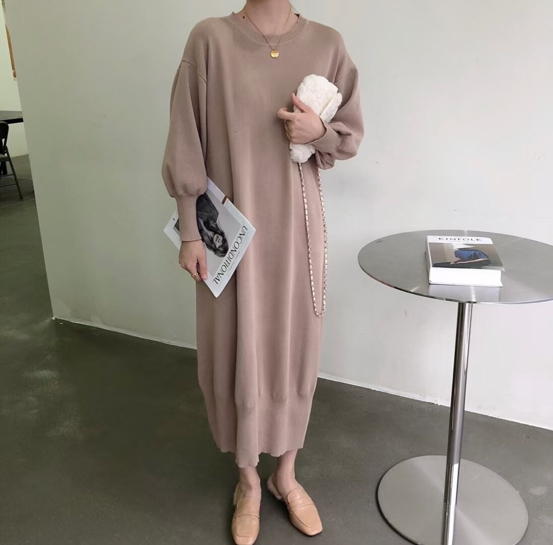 ゆったりニットワンピース　AJ1050-6089