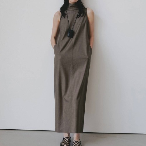 【 anuke 】Highneck Sleeveless Onepiece