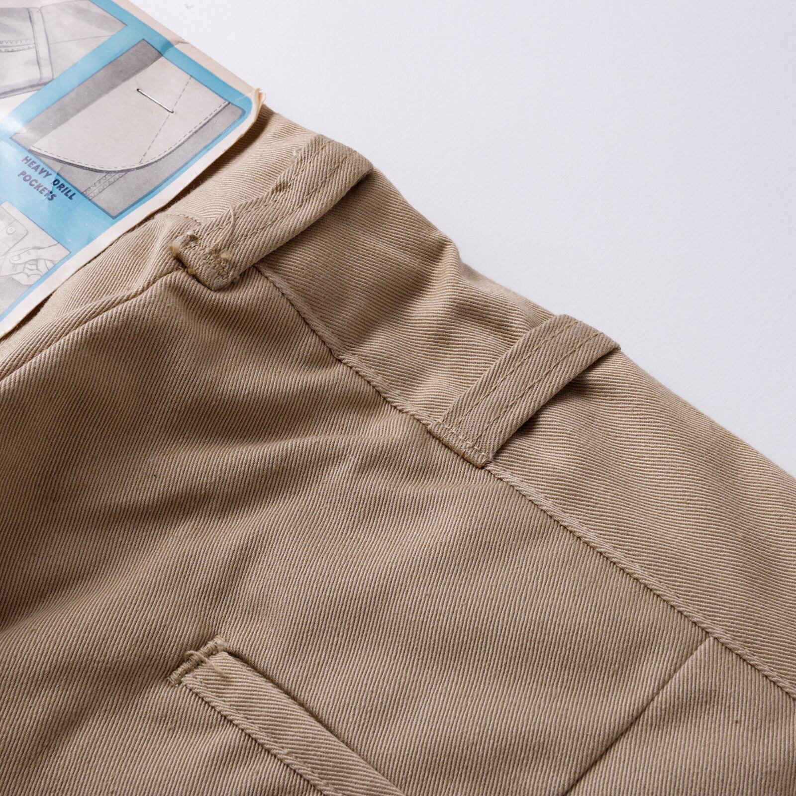 未使用】50s special vintage work chino pants trousers beige Made
