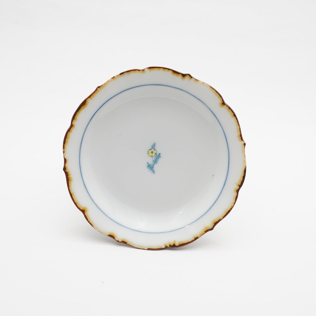 【二月窯】輪花皿 お花 C