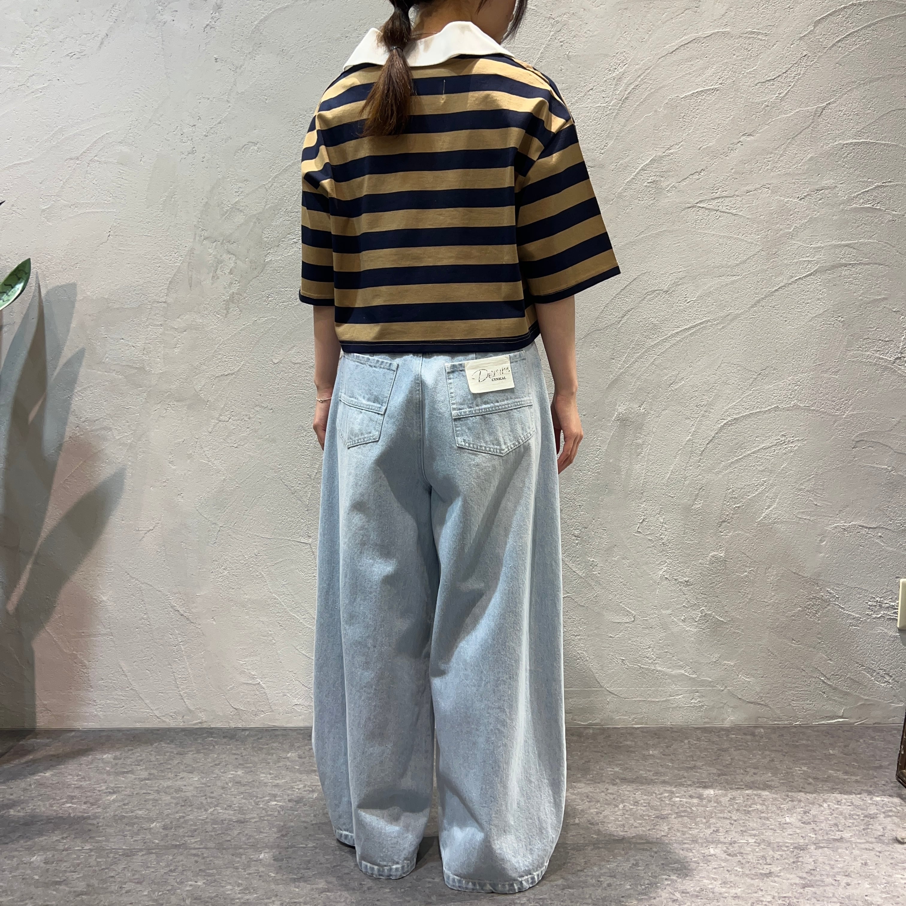 再入荷)【着用ライブあり】CYNICAL/ワイドコクーンデニムパンツ