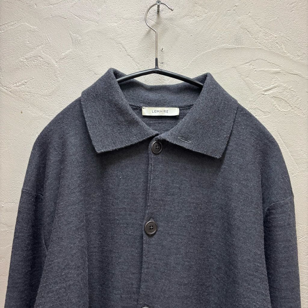 LEMAIRE グレーニットカーディガン LEMAIRE グレーニットカーディガン LEMAIRE: Gray Relaxed Twisted