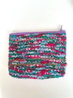 手織りポーチ(大)パープル