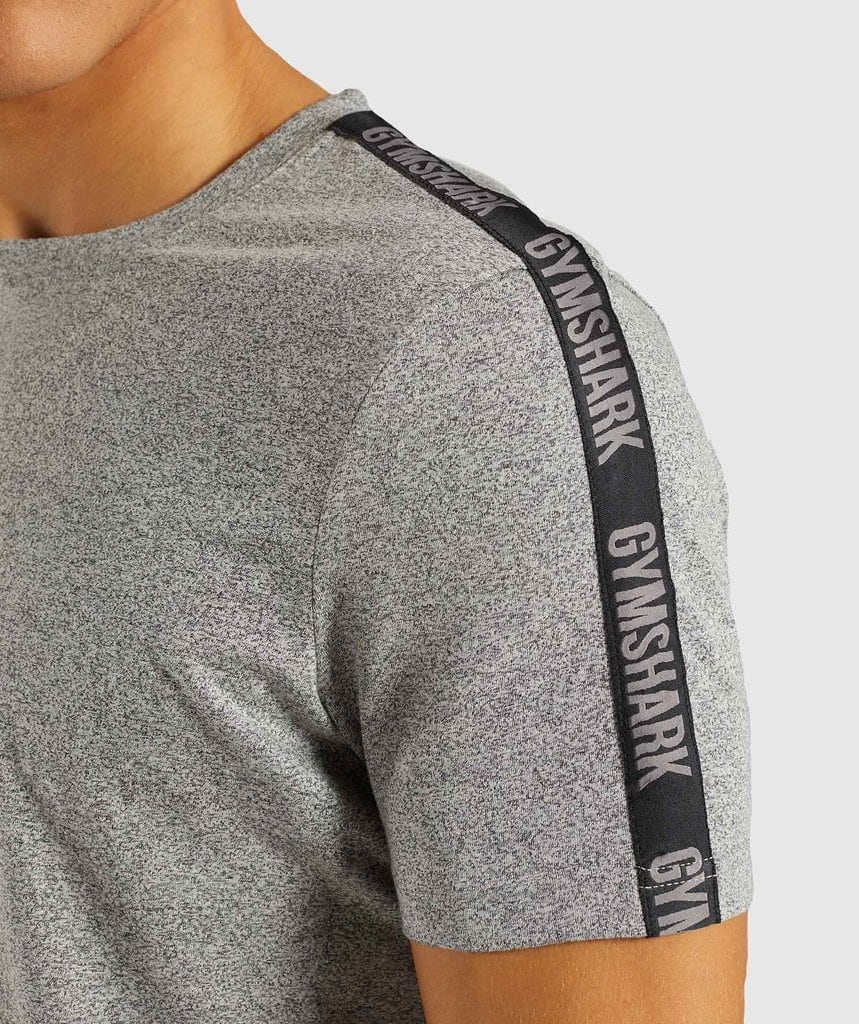 GymShark ジムシャーク taped t-shirt Tシャツ – グレー【grey