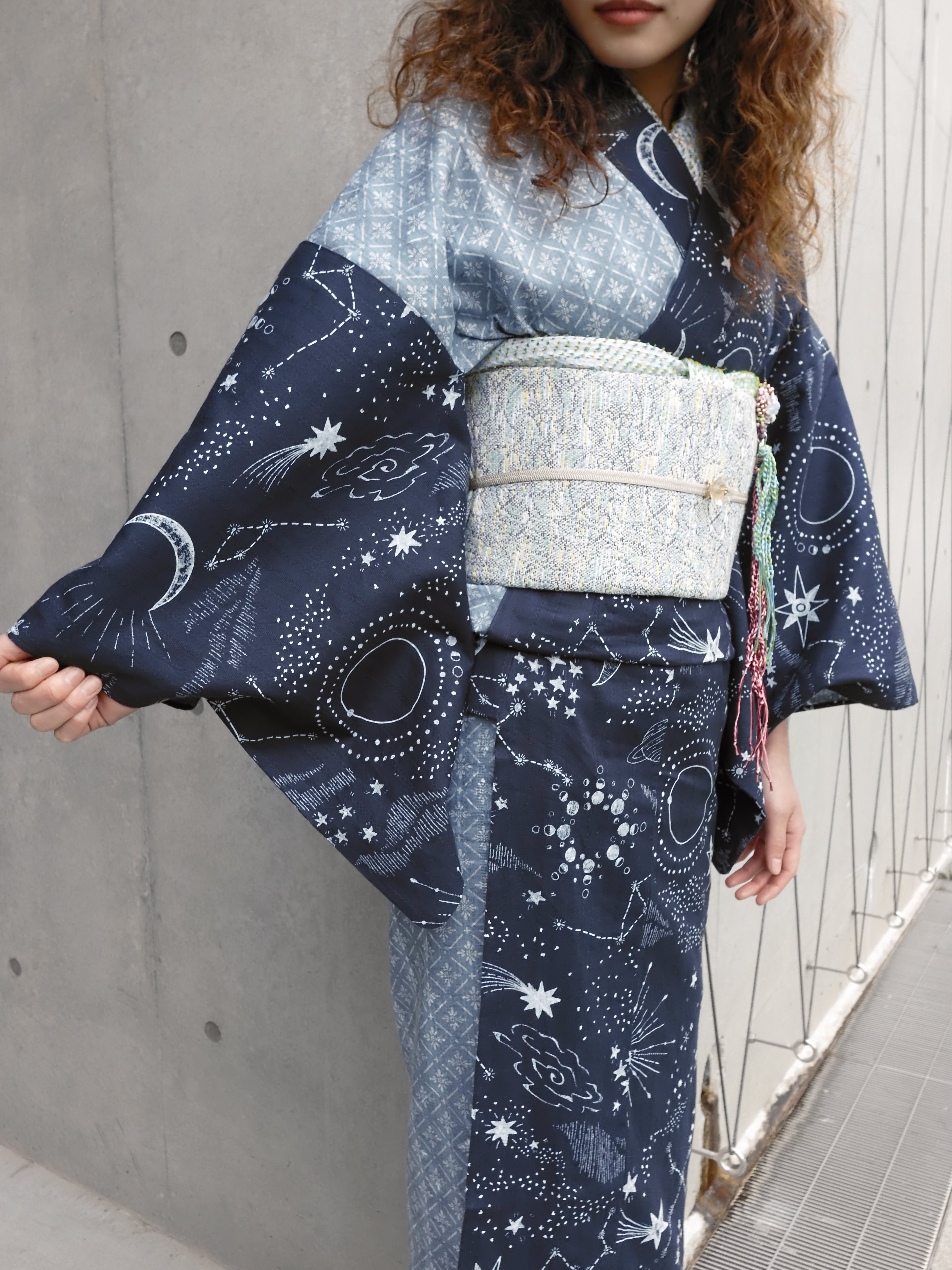 両面染ゆかた ゆかた / 両面染め / cosmo navy | KIMONO ARCH