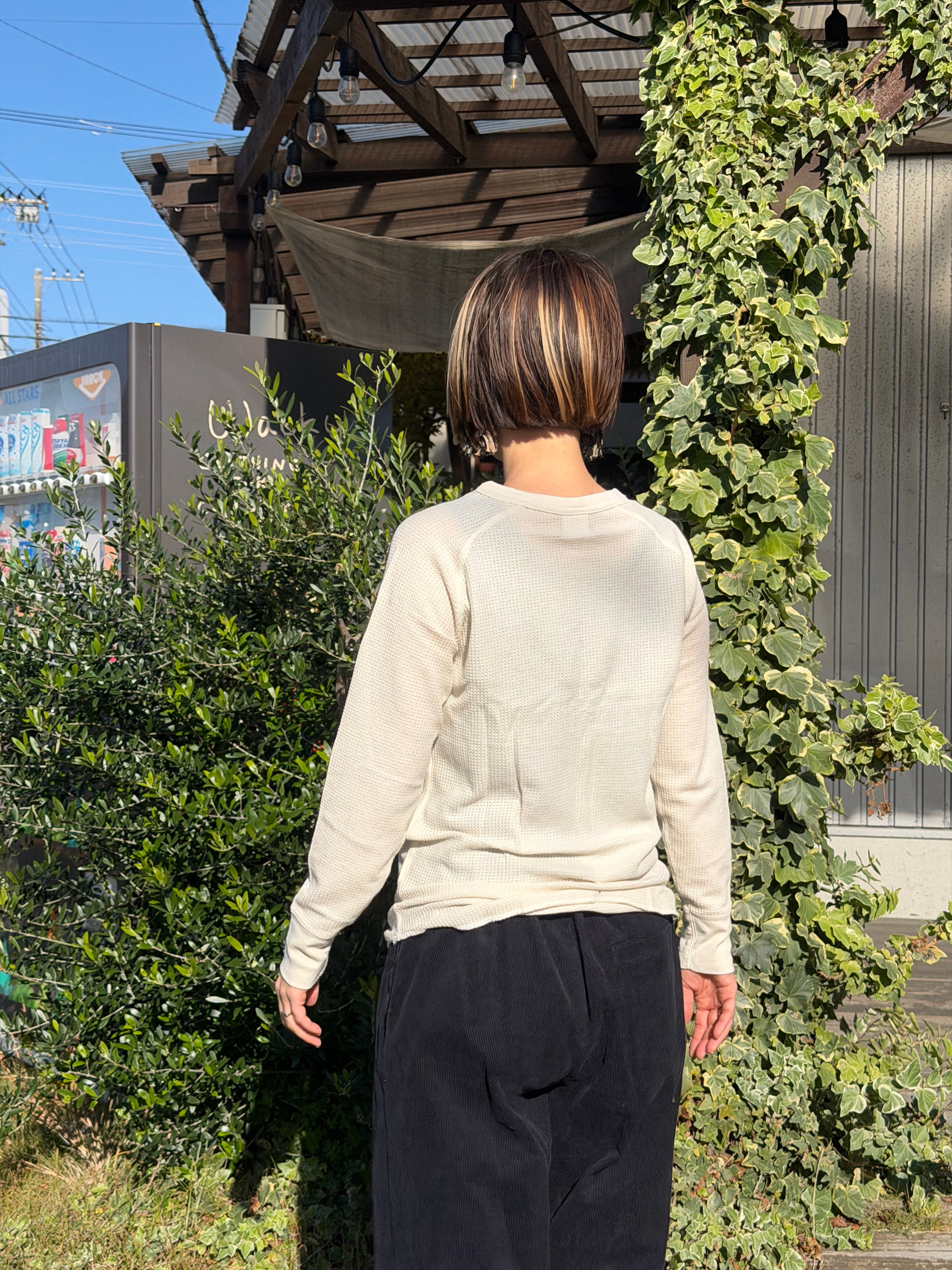 ワッフルラグランクルーネック長袖Tシャツ（パック入）/ JEMORGAN