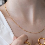 ステンレス ペタルチェーン ネックレス SN051