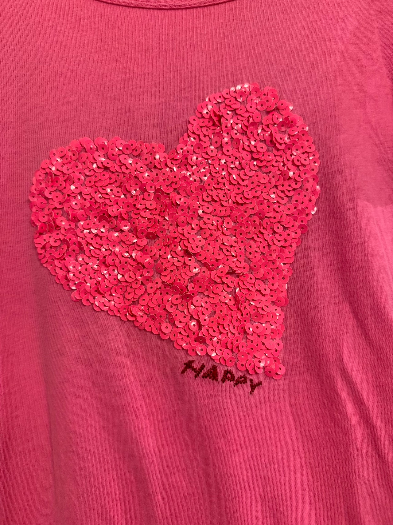 ハート スパンコール Tシャツ