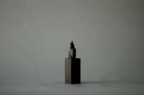 (063)wood figure-mini台付_034