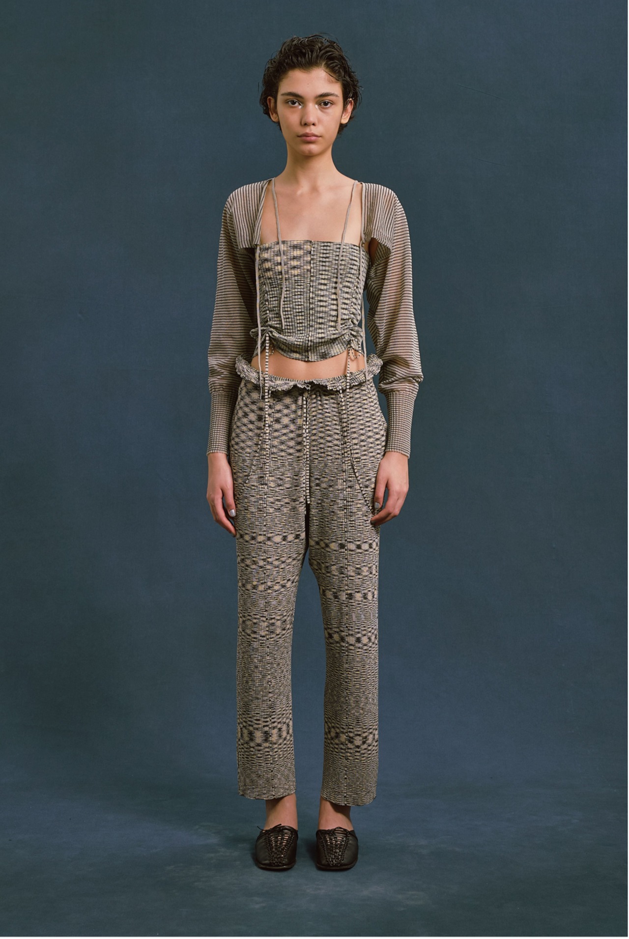 Gradient Yarn Cami / GRAY×CHARCOAL - 4