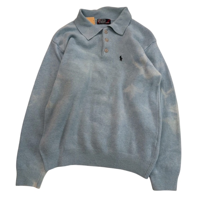 【90's〜00's】 POLO by RALPH LAUREN   ニットポロシャツ　L