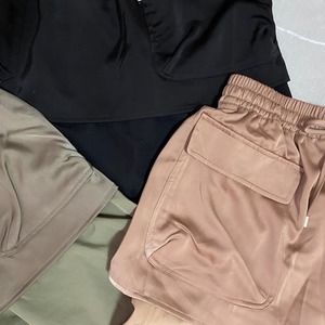 2way reversible layered cargo skirt【Moka】