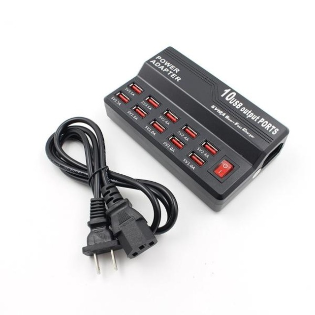 iFormosa USB 充電ステーション 充電器 USB電源アダプタ 10ポート iPhone iPad Android 等対応 60W 10ポート