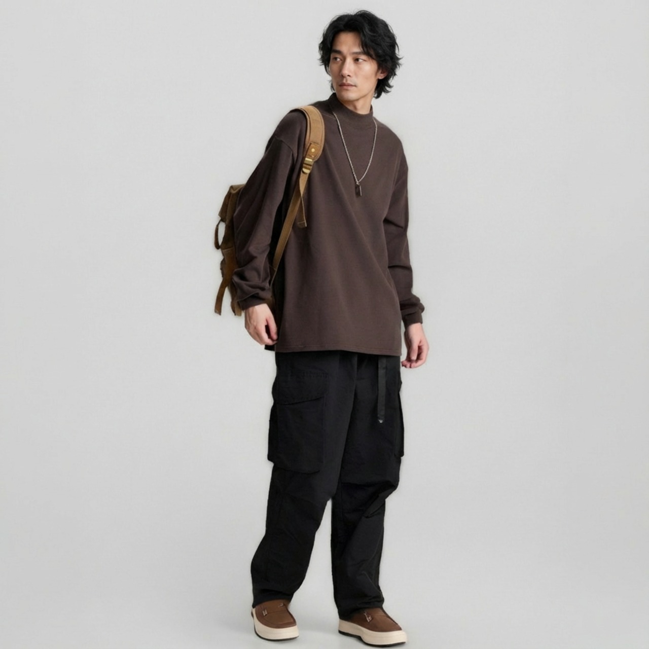 モックネックリラックスカットソー　TB1749・画像4