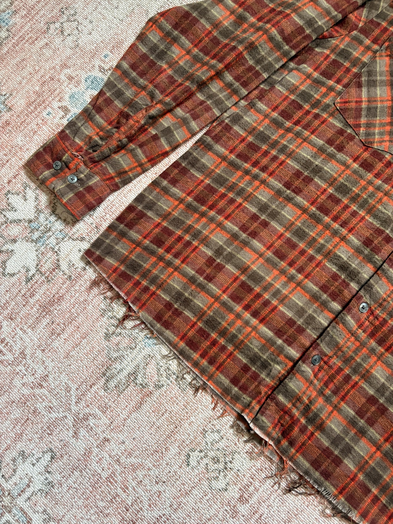 80〜90s / HABAND / print flannel check shirts