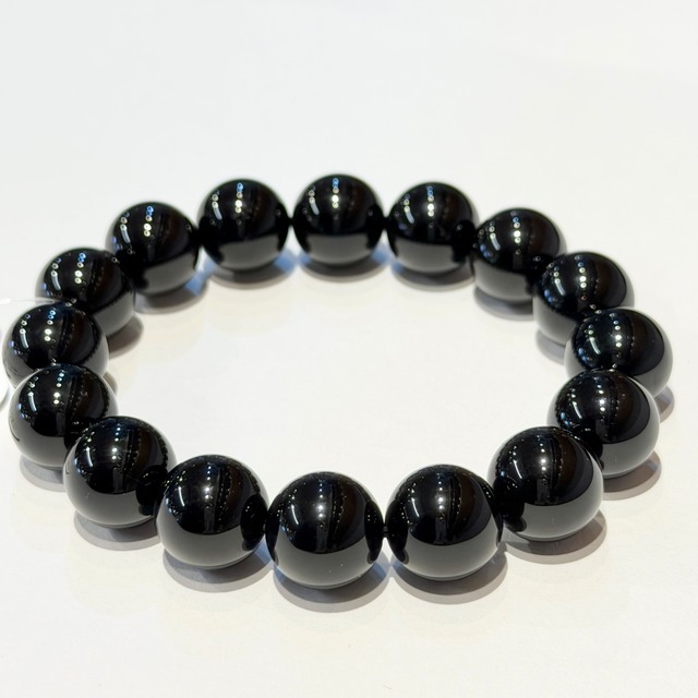 【漆黒の守り】ブラジル産 モリオン ブレスレット 約12.5mm【BR9001】SK