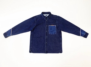 20SS 刺し子風インディゴドビーシャツ / Sashiko like indigo dobbie shirts