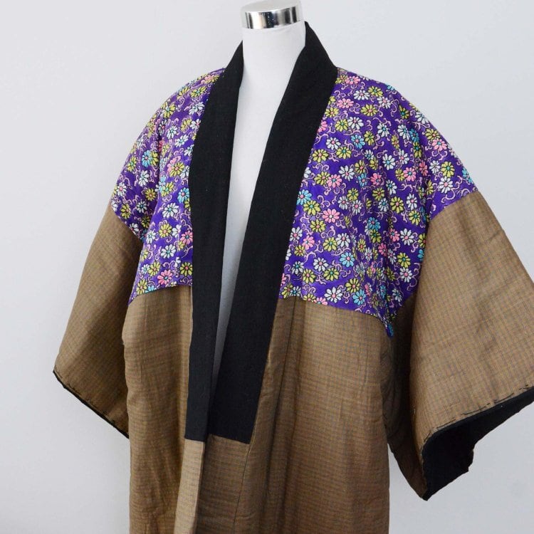 【珍品】着物 半纏 羽織 vintage ゴールド レトロ 古着 希少 モード 【珍品】着物 半纏 羽織 vintage ゴールド レトロ 古着 希少 モード