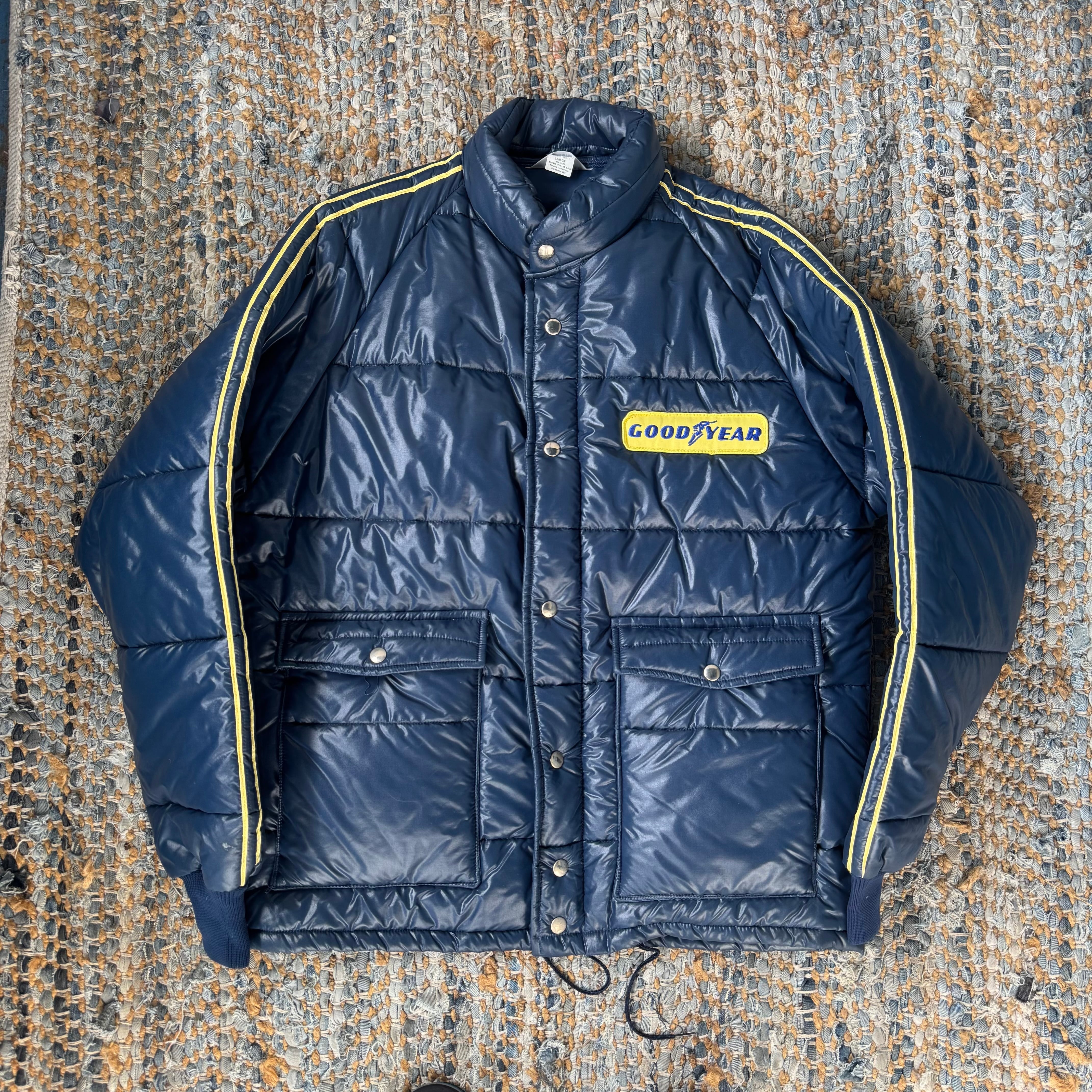 1970's DEADSTOCK"Goodyear" Racing Puffer Jacket made by Swingster