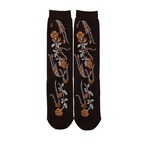 SURFSKATECAMP " ROSE SOCKS " Dark Brown
