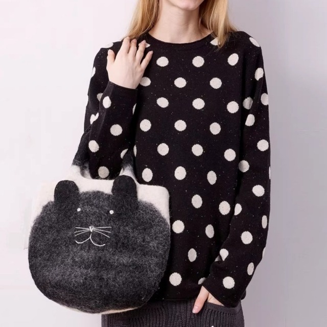 ドット クルーネックニット プルオーバー 239479