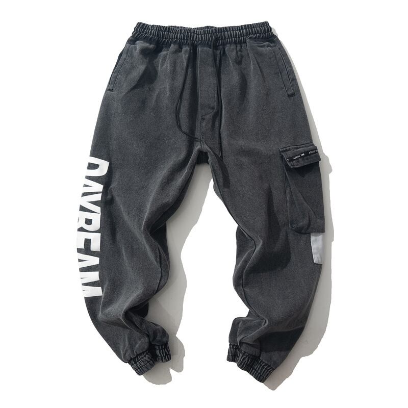 Yidaoヴィンテージ冬の流行のブランドヒップホップレタープリントルーズカジュアルパンツ男子学生タイフットスポーツパンツトレンド-アリババ ウィンター 冬物 ビンテージ hip6-161111872313444