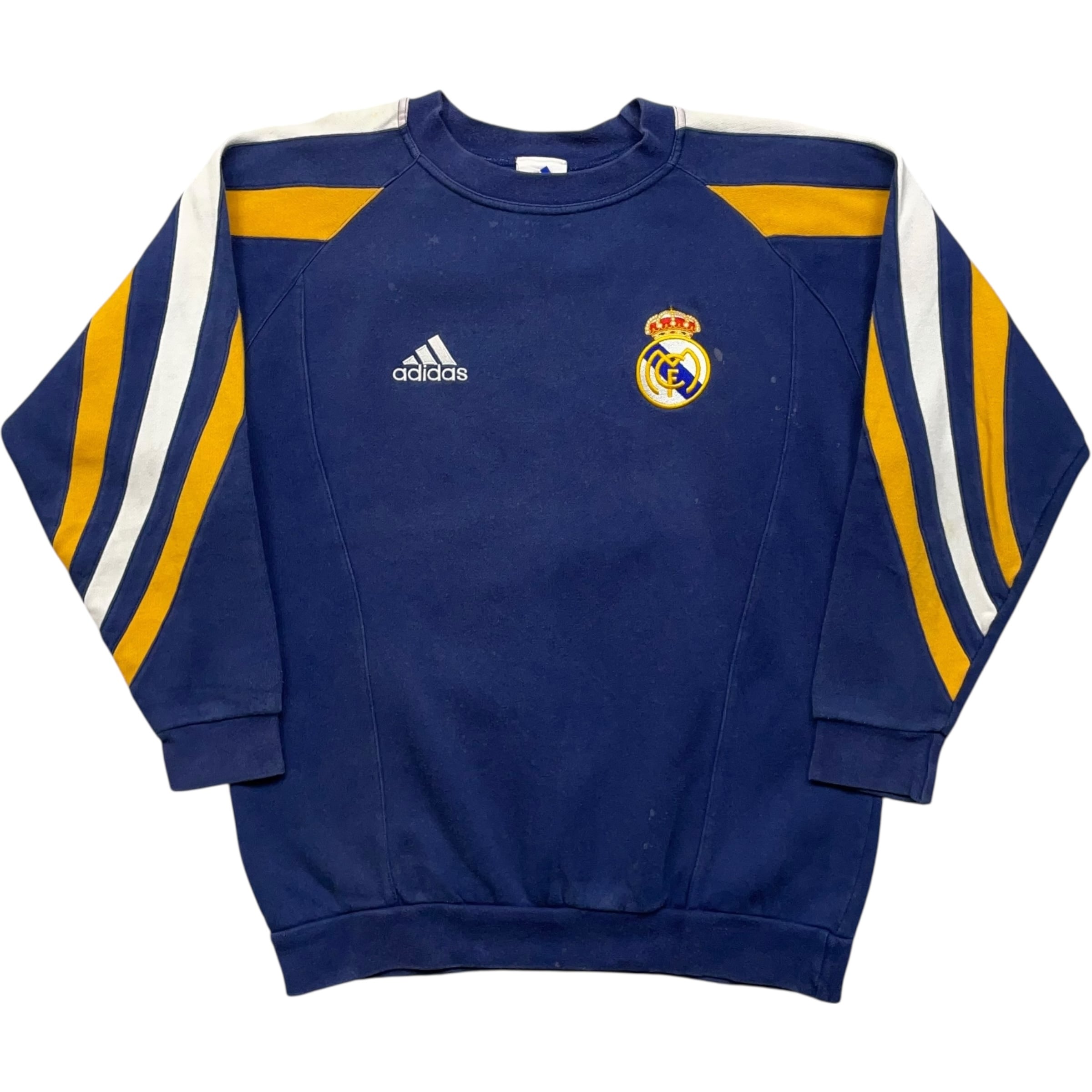 《M》 adidas アディダス スウェット レアル・マドリード エンブレム ラグランスリーブ 90年代 vintage no.8904