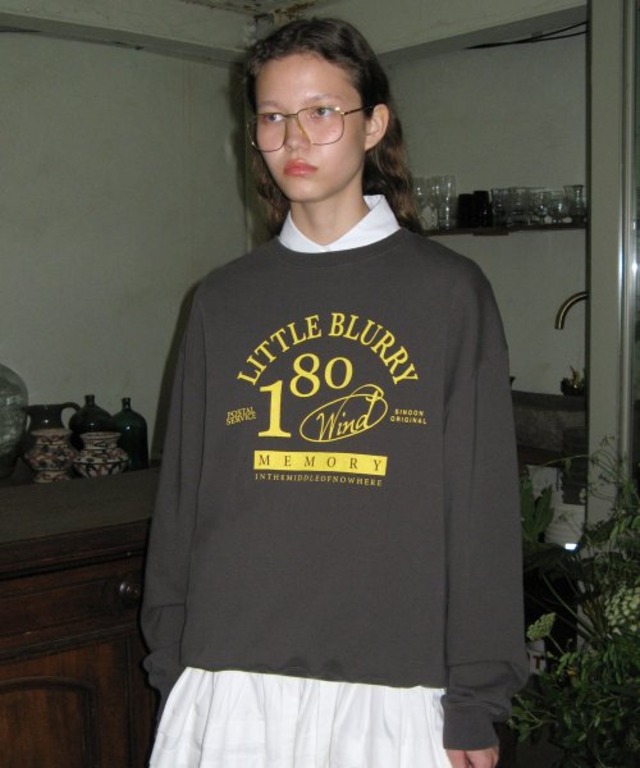 [SINOON] LITTLE BLURRY SWEATSHIRT (DEEP GREY)