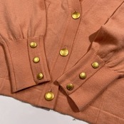 カシミヤ100% Pierre Cardin ピエールカルダン 金ボタン ニット カーディガン サイズ 40 /サーモンピンク/レディース/ビンテージ