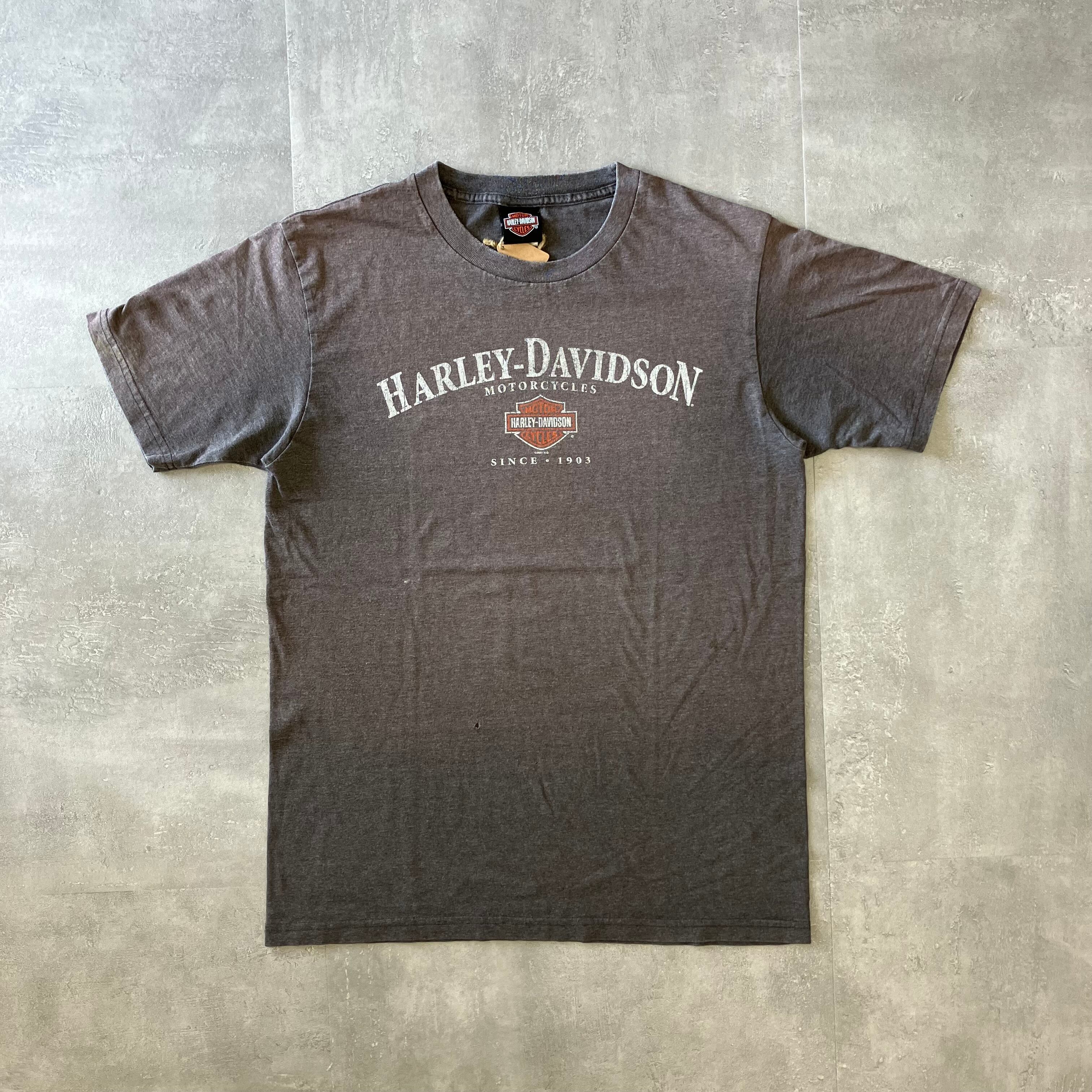 Harley-Davidson 00s usa製 フェードボディ 両面プリントTee L No.2219
