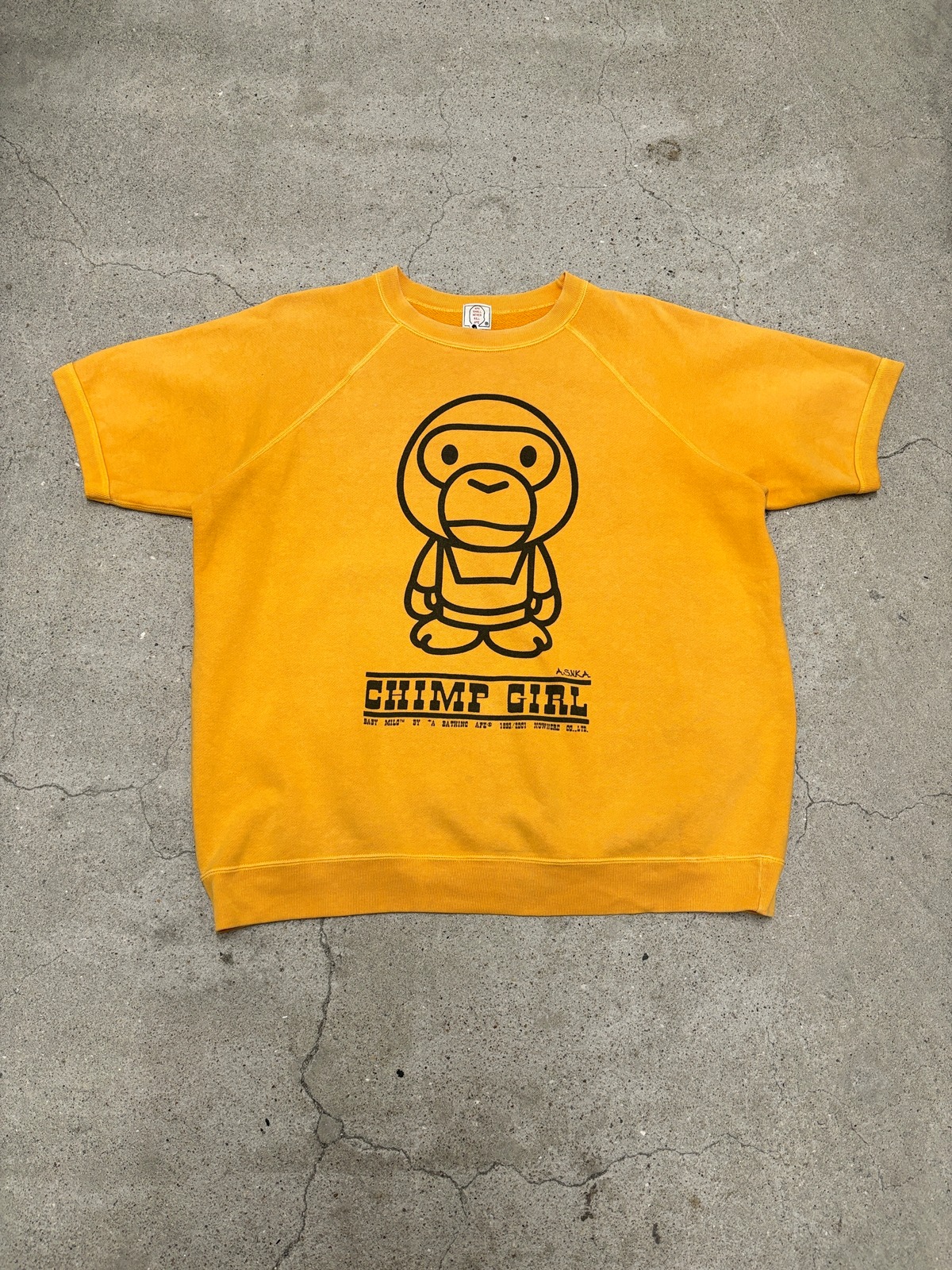 90～00s A BATHING APE/BABY MILO print S/S Sweat/初期タグ/M  