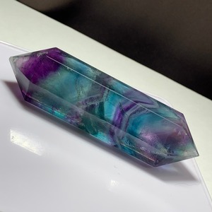 11.透明度高☆美しいグラデーションフローライトダブルターミネーテッドポイント