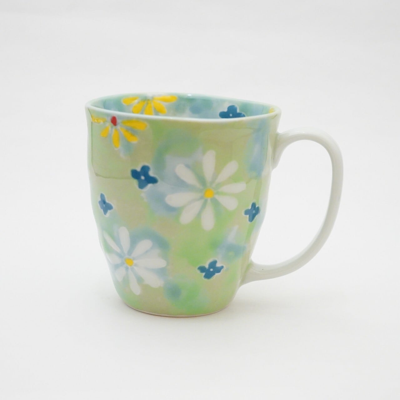 【大新窯】波佐見焼 コスモス マグカップ グリーン