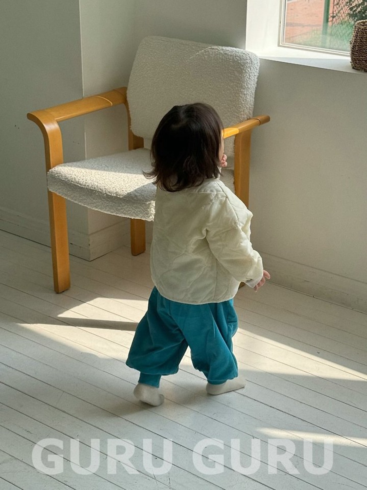 韓国子供服 / 26Autumn / 〖取寄〗guruguru / ピグメントラインTシャツ / ベビー服 *1号~6号*