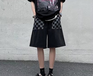 【韓国ファッション】デニムパンツ  デニムショーツメンズ カジュアルパンツ