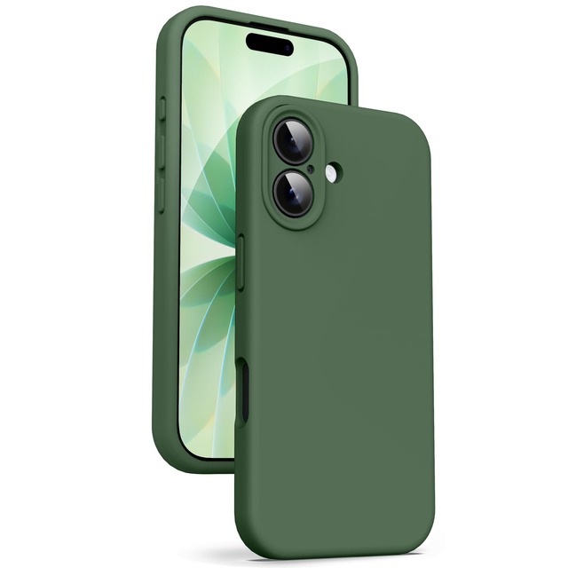 Supdeal iPhone 17 ケース 対応液体シリコン [耐衝撃] [柔軟TPU液体シリコン] [ソフトタッチ] [レンズの全面保護] [指紋防止] [落下防止] [滑り防止] 軽量 4層保護 アイフォン 17 スマホカバー 6.3インチ(グリーン)