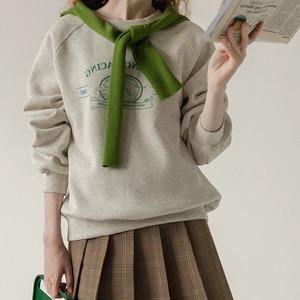 ロゴプリントクルーネックスウェット   F0009