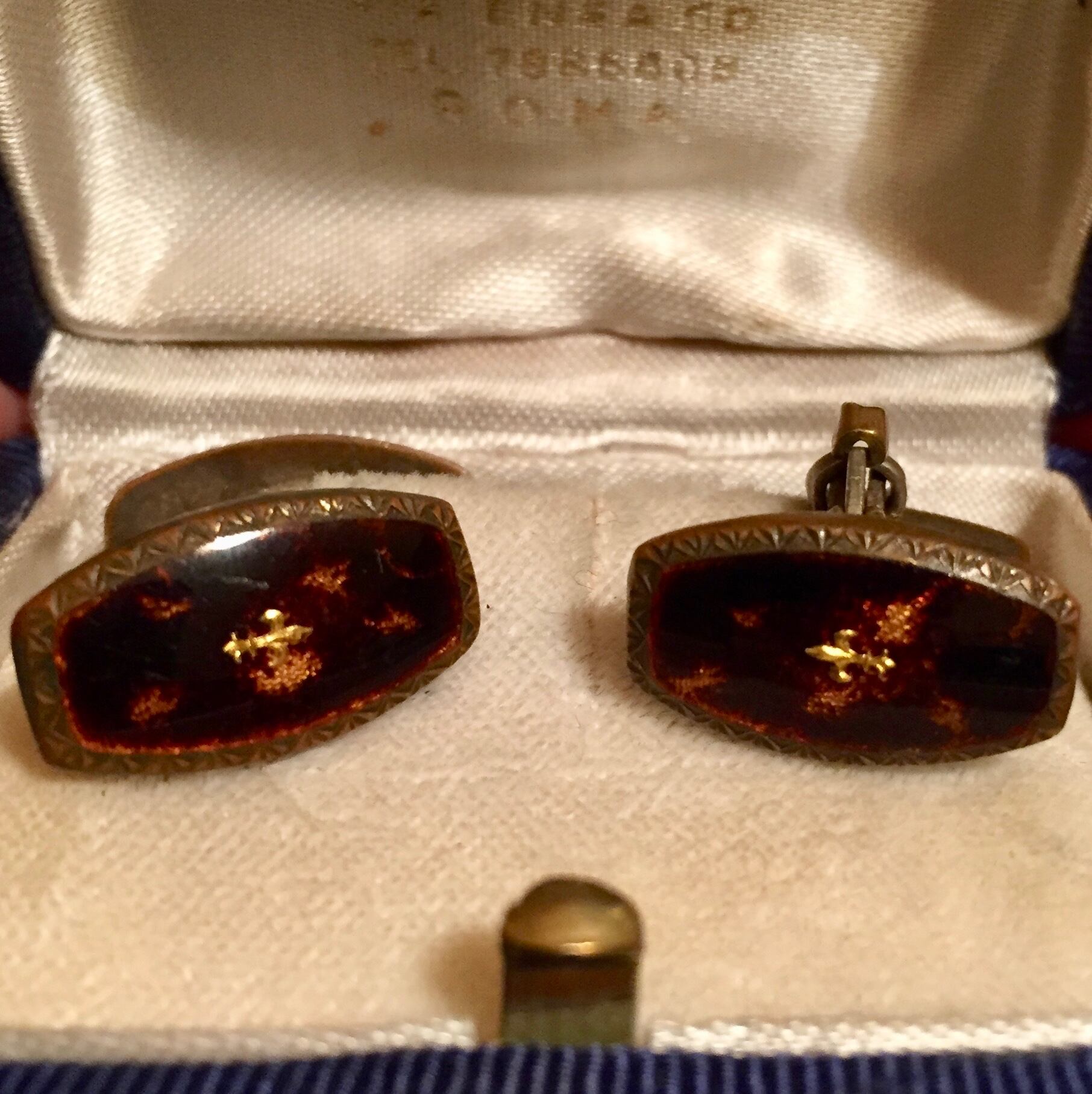 Antique Cufflinks (rare mechanical link)