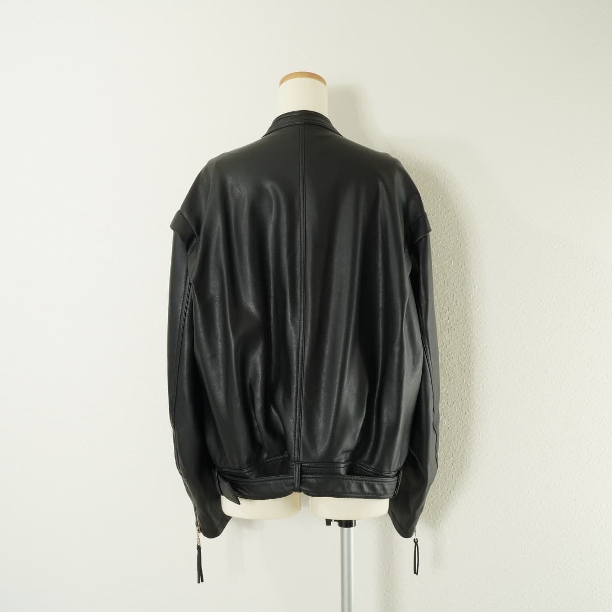 Ameri VINTAGE ライダースジャケット グレージュ （一生ものの本革も  