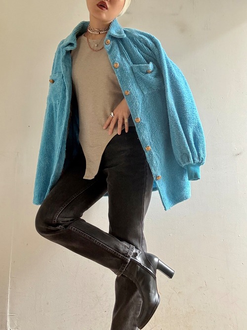 1980s Vintage Pile Shirt Jacket