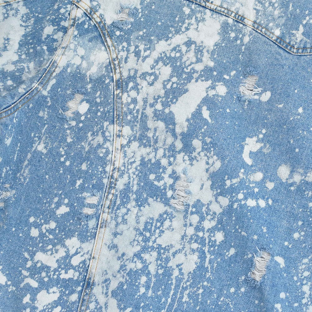 90～00s Tracker Jacket ブリーチ クラッシュ加工 デザイン デニム