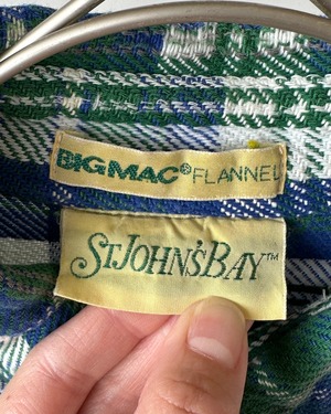 -St John's Bay- Vintage 80s L Flannel Check Shirt
