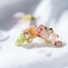 【010 SAKURA Collection】 Integration Ear Cuff トルマリン × ペリドット × オパール × モルガナイト 鉱物原石 イヤーカフ 天然石 アクセサリー (No.3057)