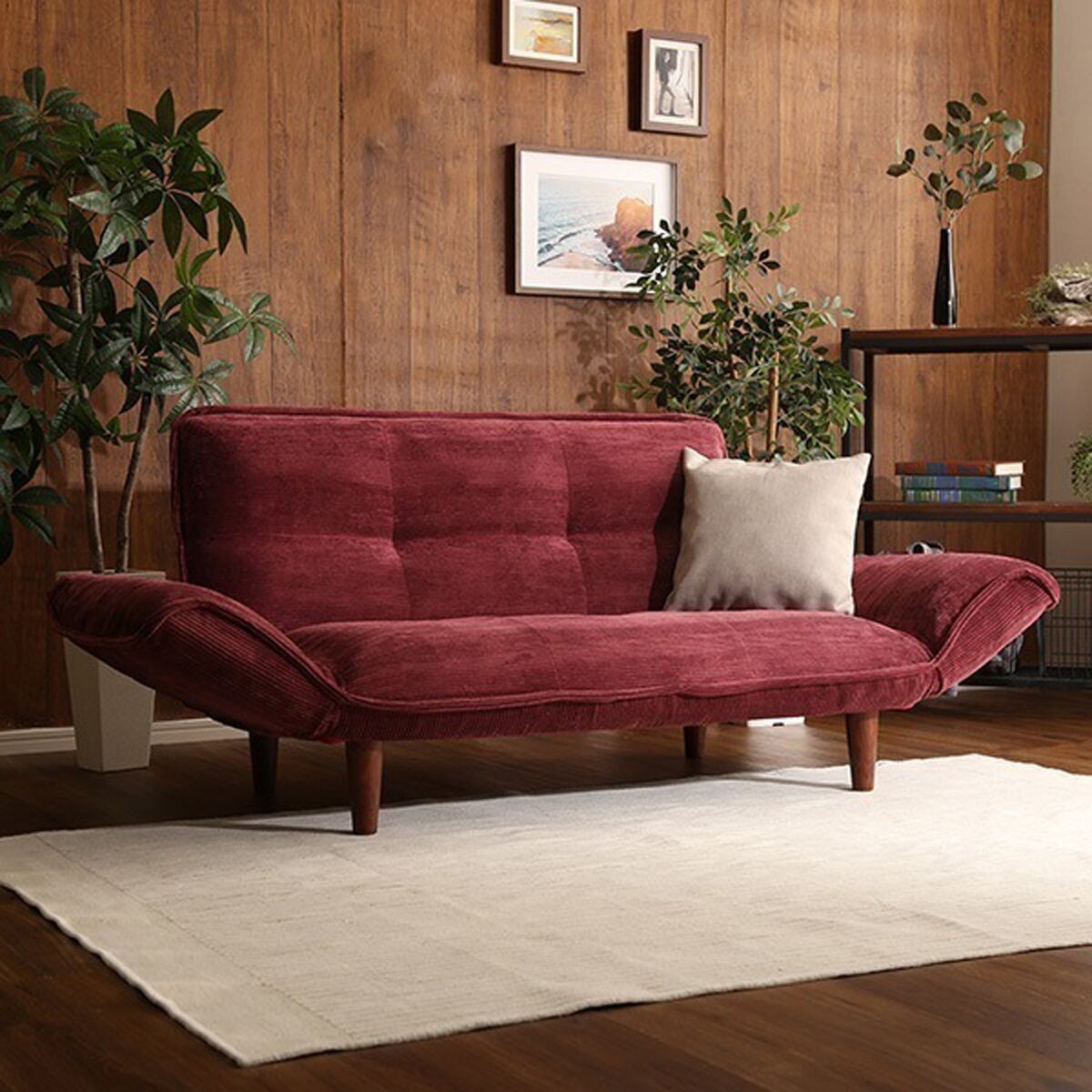 肌触りが良いコーデュロイソファ 2人掛け Qooliss-クーリス-コーデュロイソファ 2人掛け