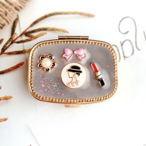 ジュエリーケース 宝石箱 ［クラシックパリ 3］ 鏡付き  /  レディ リボン 口紅 petiterara